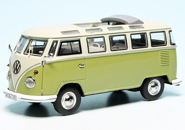 VW T1b Bulli Samba Bus mango-green 450359200 Модель 1:43
