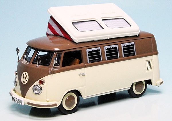 VW T1 Bulli Westfalia Campingbus beige/brown 450369700 Модель 1:43