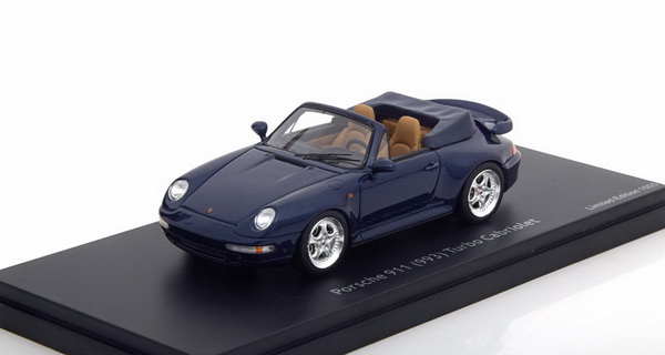 Porsche 911 (993) turbo Cabrio - dark blue (L.E.1000pcs) 450891700 Модель 1:43