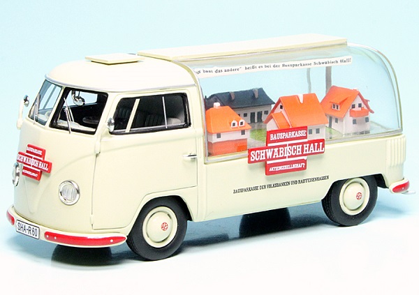 VW T1a Bulli Promotion-Van "Schwäbisch Hall Bausparkasse" 	beige/red 450902300 Модель 1:43