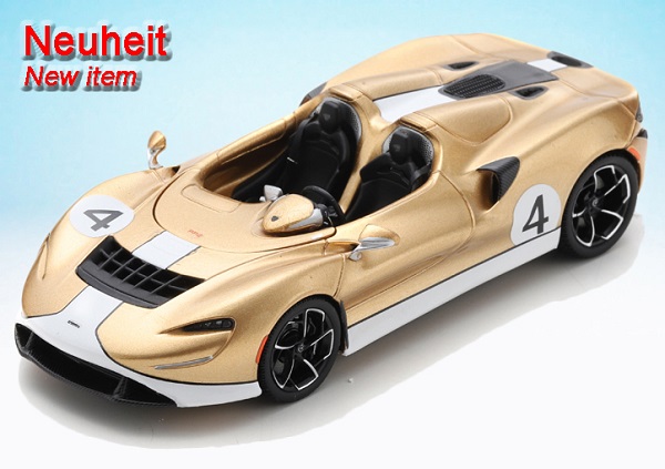 Модель 1:43 McLaren Elva - 2020 - gold metallic/white