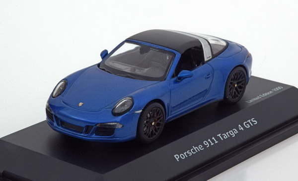 Porsche 911 (991) targa 4 GTS - blue 7596 Модель 1 43