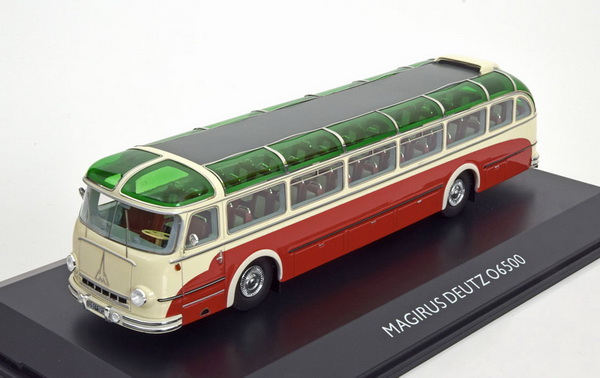 Модель 1:43 Magirus-Deutz O6500 Bus - red/white