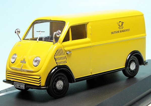 DKW Schnellaster Van "Deutsche Bundespost" post yellow/black 905085 Модель 1:43