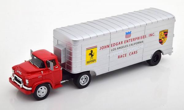 GMC John Edgar Enterprises. Inc. Racing Transporter Ferrari - Porsche 9134 Модель 1:43