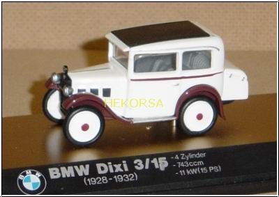 Модель 1:43 BMW Dixi (3/15) - 1928-1932 - creme/weinrot