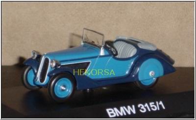 Модель 1:43 BMW 315/1 Cabrio - 2-tones blue