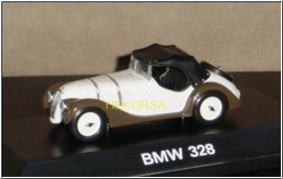 Модель 1:43 BMW 328 Cabrio - creme/braun