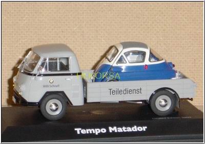 Модель 1:43 BMW Teiledienst Willi Schnell - Tempo Matador/Isetta