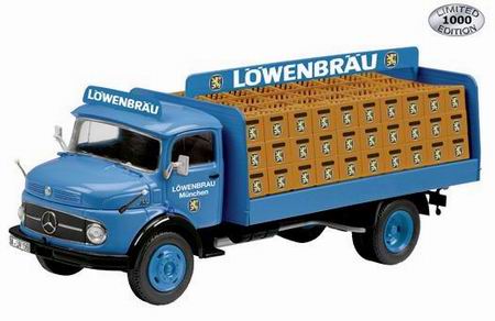 mercedes-benz l 322 «lowenbrau» грузовик с ящиками пива 3267 Модель 1:43