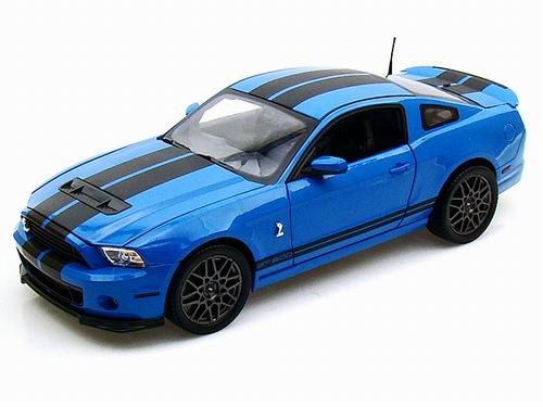 ford shelby gt500 - blue/black stripes SC390 Модель 1:18