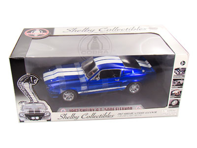 shelby gt 500e eleanor chase car - blue chrome SCDC500EBC Модель 1:18