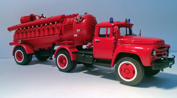 АВ-6 (ЗиЛ-130В1) пожарный автомобиль Ленинградская ПЧ, единичный выпуск SL108S3 Модель 1:43
