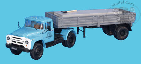 Модель 1:43 ЗиЛ-130В1 седельный тягач с п/прицепом ОдАЗ-885 с ж/б плитами / ZiL-130V1 Tractor w/ODAZ-885 semi-trailer