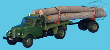 Модель 1:43 ЗиС-150 лесовоз с прицепом-роспуском / ZiS-150 with Timber Semi-Trailer
