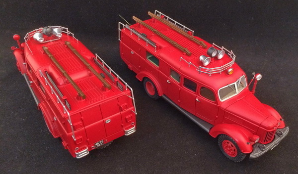 Модель 1:43 Пожарный автомобиль связи и освещения АСО-2(164) (серия 40 экз.)