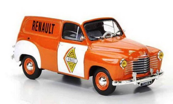 renault colorale fourgon renault service - orange/white 118362 Модель 1:18