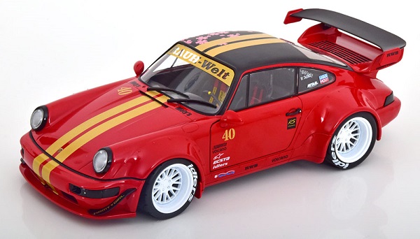 Модель 1:18 Porsche 911 RWB Red Suzuka - 2021 - red/matt black/matt gold