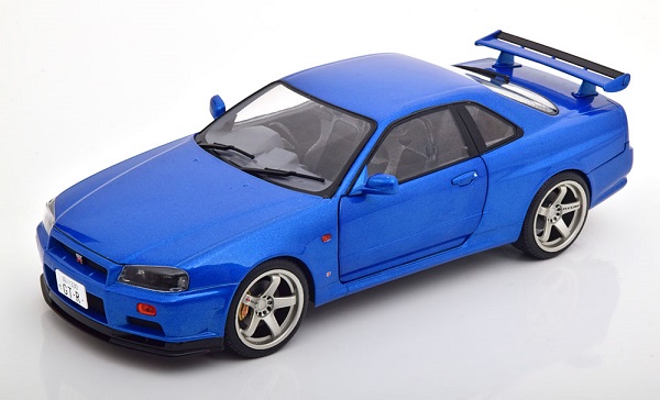 Модель 1:18 Nissan Skyline GT-R (R34) - blue met