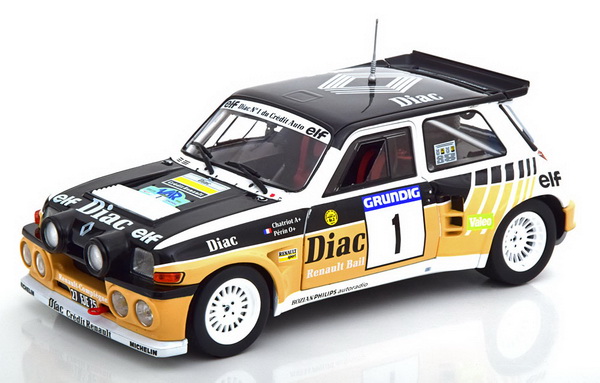 Модель 1:18 Renault 5 Maxi Turbo №1 «Diac» Rally du Var (Francois Chatriot - Michel Perin)