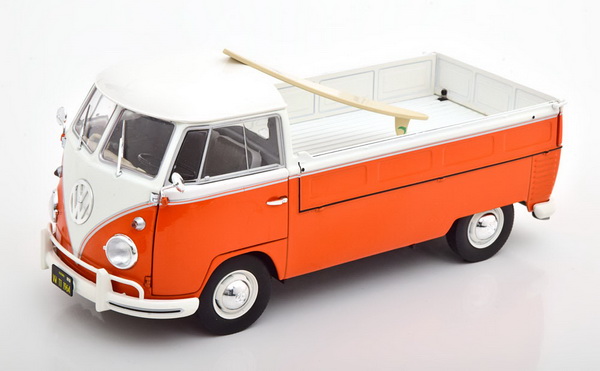 Volkswagen Combi T1 Pick Up - orange/white S1806701 Модель 1:18