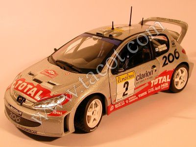 Модель 1:18 Peugeot 206 WRC №2 Rallye Monte-Carlo (Marcus Gronholm - Timo Rautiainen)