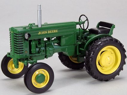 john deere model "m" wide front tractor - green/yellow JDM252 Модель 1:16