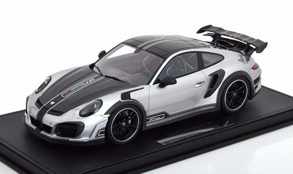 Porsche 911 (992) Turbo Techart GTstreet R - silver/carbon 091.992.118.002 Модель 1:18