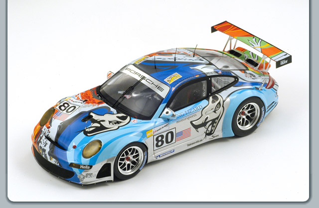 Модель 1:18 Porsche 997 GT3 RSR №80 Flying Lizard MotorSports Le Mans (Seth Neiman - Johannes Van Overbeek - Jorg Bergmeister)