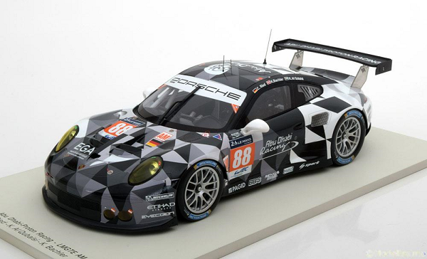 Porsche 911 (991) GT3 RSR №88 24h Le Mans (Ried - Qubaisi - Bachler) 18S197 Модель 1:18