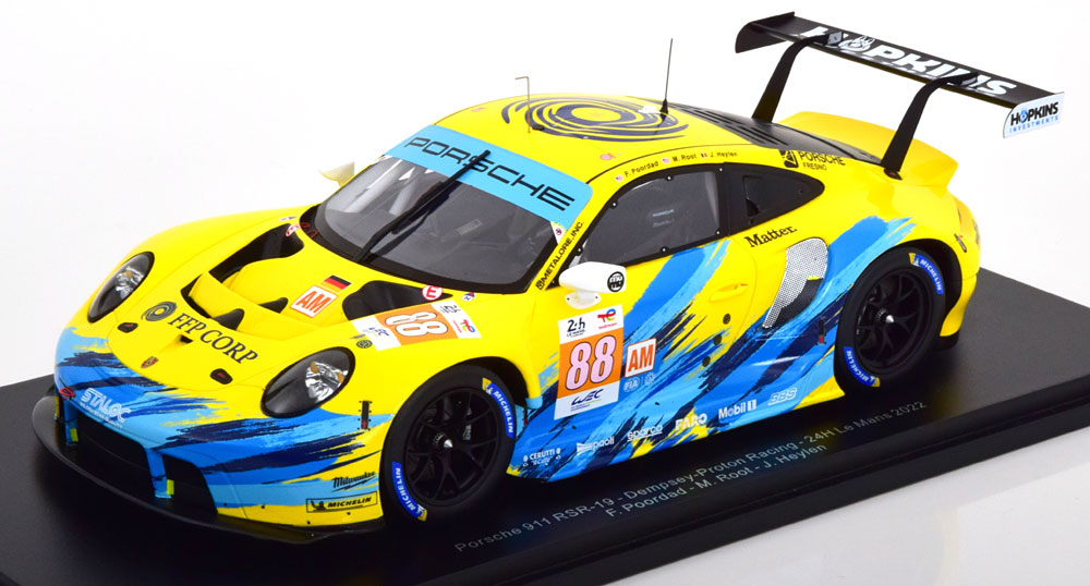 Porsche 911 RSR-19 No 88 24h Le Mans 2022 Poordad/Root/Heylen 18S822 Модель 1:18
