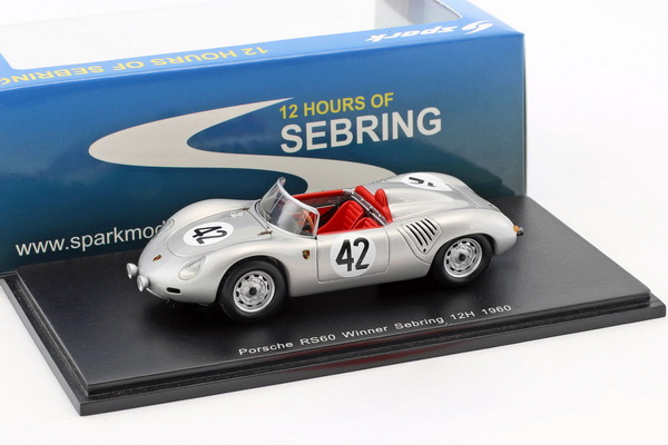 Модель 1:43 Porsche 718 RS60 №42 Winner 12h Sebring (Hans Herrmann - Oliver Gendebien)