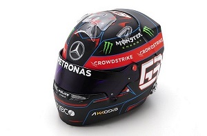 Модель 1:5 Helmet George Russel Mercedes 2022