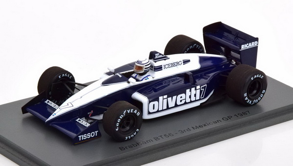 Модель 1:43 Brabham BT56 GP №7 «Olivetti» Mexico (Riccardo Patrese)