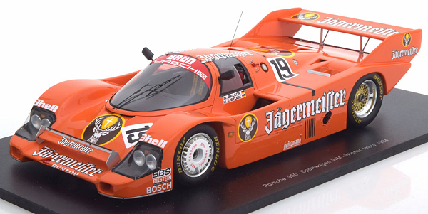 Модель 1:18 Porsche 956 №19 «Jagermeister» Winner Imola (Stefan Bellof - Stuck) (L.E.300pcs)