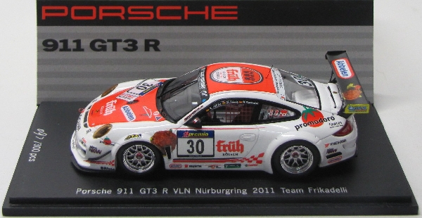 porsche 911 (997) gt3-r №30, nurburgring 2011 schmitz/abbelen/kentenich sondermodell von porsche, limited 300 pcs m48901 Модель 1:43