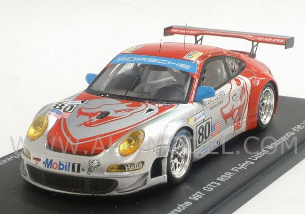 Модель 1:43 Porsche 911 GT3 RSR 997 #80 Le Mans 2008 Bergmeister - Neiman - Van Overbeek