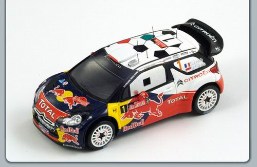 Модель 1:43 Citroen DS3 WRC №1 «Red Bull» Winner Italia Sardegna Rally (Sebastien Loeb - Daniel Elena) (L.E.750pcs)