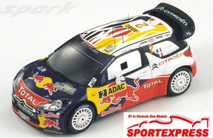 Модель 1:43 Citroen DS3 WRC №2 Winner German Rally (Sebastien Ogier - Julien Ingrassia)