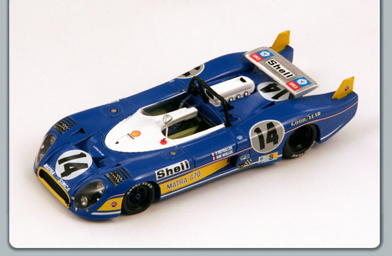 Модель 1:43 Matra-Simca MS 670B №14 Le Mans (Bob Wollek - Patrick Depailler)