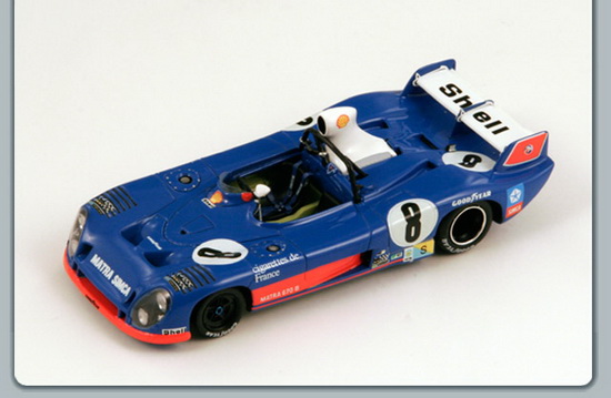 Модель 1:43 Matra-Simca MS 670B №8 Le Mans (Bob Wollek - Jean-Pierre Jaussaud - J. Dolhem)