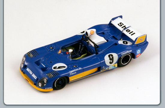 Модель 1:43 Matra-Simca MS 670B №9 3rd Le Mans (Jean-Pierre Jabouille - Francois Migault)