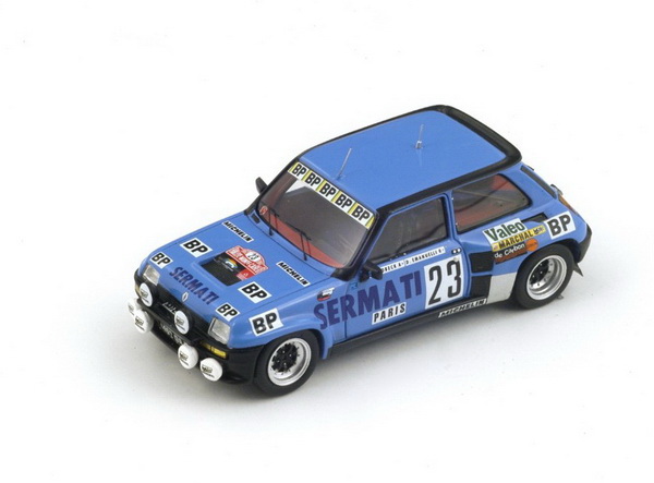 renault r5 turbo №23 6th monte carlo rally 1982 d. snobeck - mme. d. emanuelli S3855 Модель 1:43