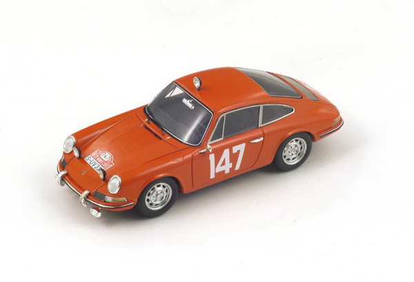 Модель 1:43 Porsche 911T №147 5th Monte Carlo Rally 1965 H. Linge - P. Falk