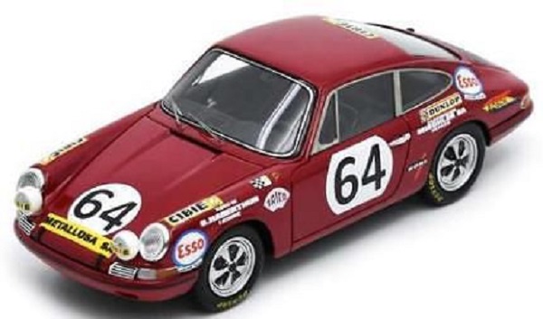 Модель 1:43 Porsche 911s 1991cc Coupe Team C.Haldi N 64 24h Le Mans - 1970 - Jean Sage - Pierre Greub - Red