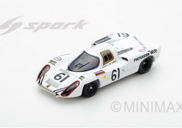 Porsche 907 №61 Le Mans (A.Wicky - J.-P.Hanrioud) S4745 Модель 1:43