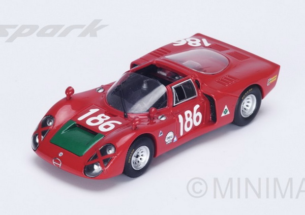 Модель 1:43 Alfa Romeo 33/2 №186 2nd Targa Florio (Ignazio Giunti - Nanni Galli)