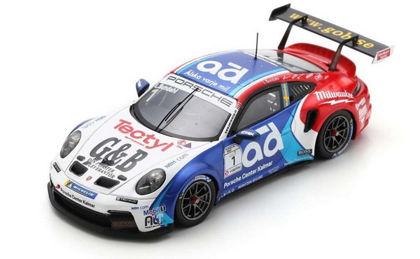 Модель 1:43 Porsche 911 991-2 GT3 №1 Team Ad Champion Scandinavian Porsche Carrera Cup (L.Sundahl)