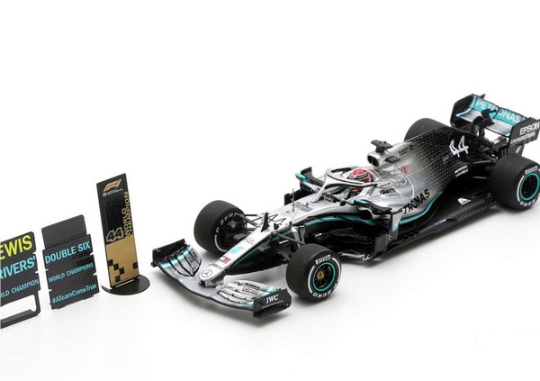 Модель 1:43 Mercedes-AMG F1 W10 EQ Power+ #44 2nd USA GP 2019 Formula One Driver Champion Lewis Hamilton