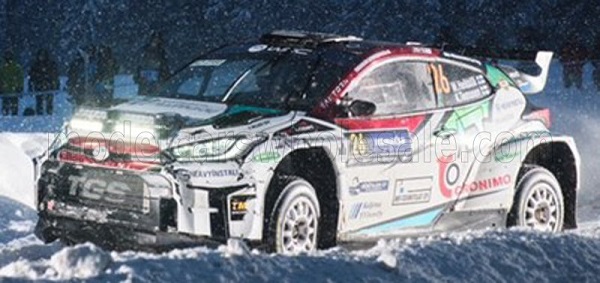 Модель 1:43 Toyota - Yaris GR Rally2 N 26 5th RC2 Rally Sweden 2024 Mikko Heikkila - Kristian Temonen